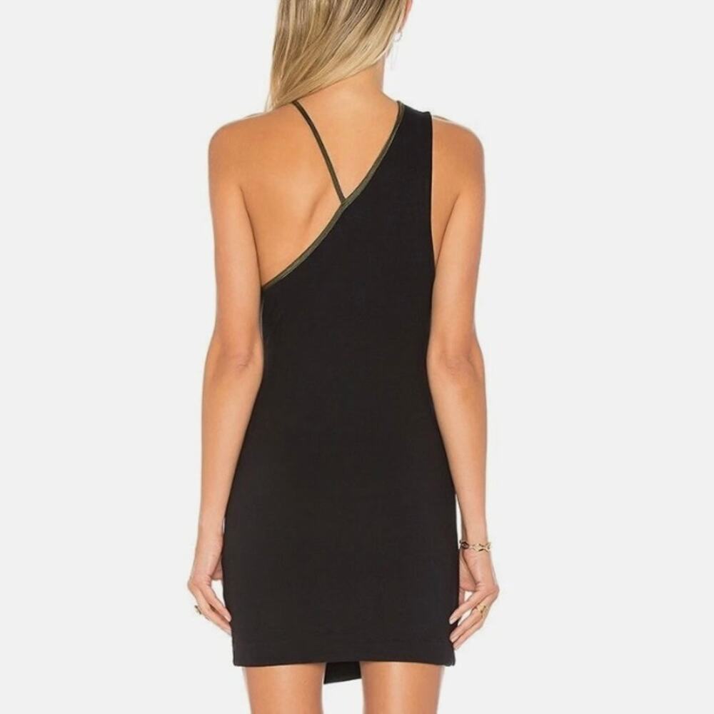 NWT Free People Toast to That Cut Out Metallic Trim Black Mini Dress - Size L - Picture 2 of 9